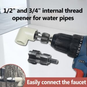 🌲Electric Drill Compatible PVC Pipe Threader Kit with Various Die Sizes