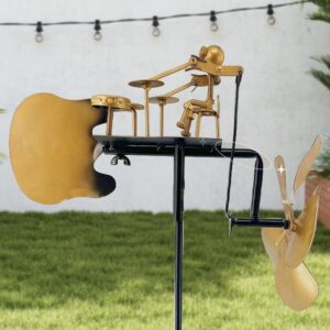 🔥Wind Meets Rhythm🥁Handmade Metal Rock Band Windmill🎁